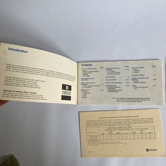 1979 Chrysler Newport New Yorker Operating Instructions Manual & Sound Systems - Picture 4 of 6